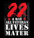 All Veteran Lives Matter 22 A Day T-shirt |  Patriotic American Flag Shirt | USA flag Shirt | 22 A day Shirt | Veteran T-shirt