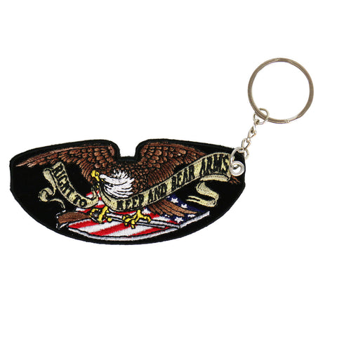 Armed Eagle Embroidered Key Chain