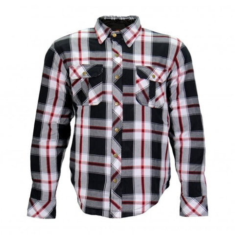 Armored Red and White Flannel Jacket