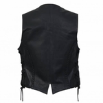 Ladies Black Leather Vest