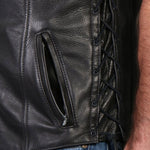 USA Made Buffalo Nickel Snap Leather Vest