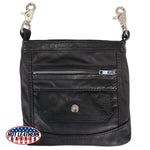 USA Made Premium Leather 3 Pocket Clip Pouch