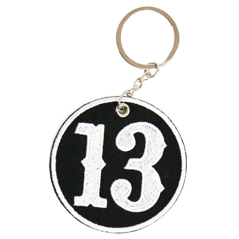 Circle 13 Embroidered Key Chain