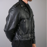 Classic Motorcycle Jacket with Zip Out Lining