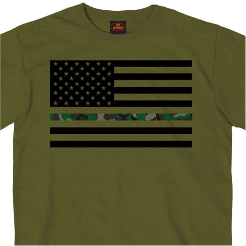 Thin Line Camo USA Flag T-Shirt