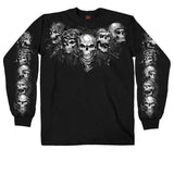 Five Skulls Long Sleeve Men's Shirt
