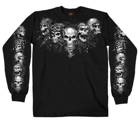 Five Skulls Long Sleeve Men's Shirt