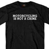 Black Short Sleeve Motorcycling Is Not A Crime Shirt