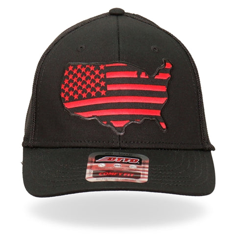 Red Country Flag Trucker Hat