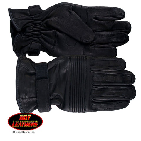 Hot Leathers Ribbed Leather Glove