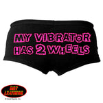 Hot Leathers My Vibrator Has Two Wheels Funny Boy Shorts