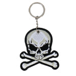 Skull and Crossbones Embroidered Key Chain