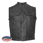 USA Made Covered Zipper Men's Vest