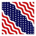 Wavy American Flag Bandana