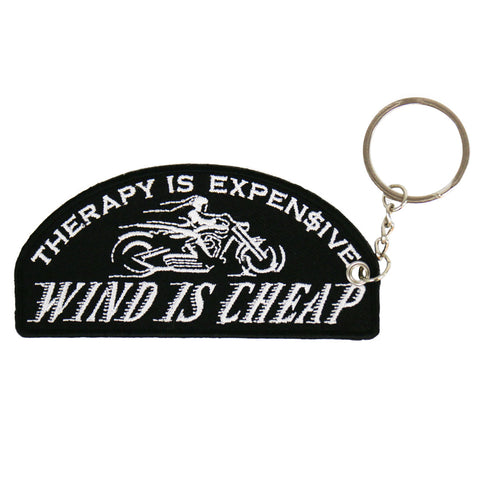 Wind Is Cheap Embroidered Key Chain
