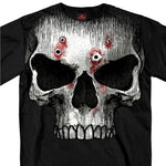 Jumbo Print Skull Bullet Holes T-Shirt