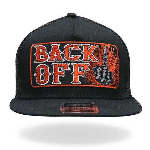 Back Off Bone Finger Snap Back Hat