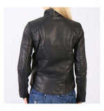 USA Made Ladies Clean Cut Leather Jacket